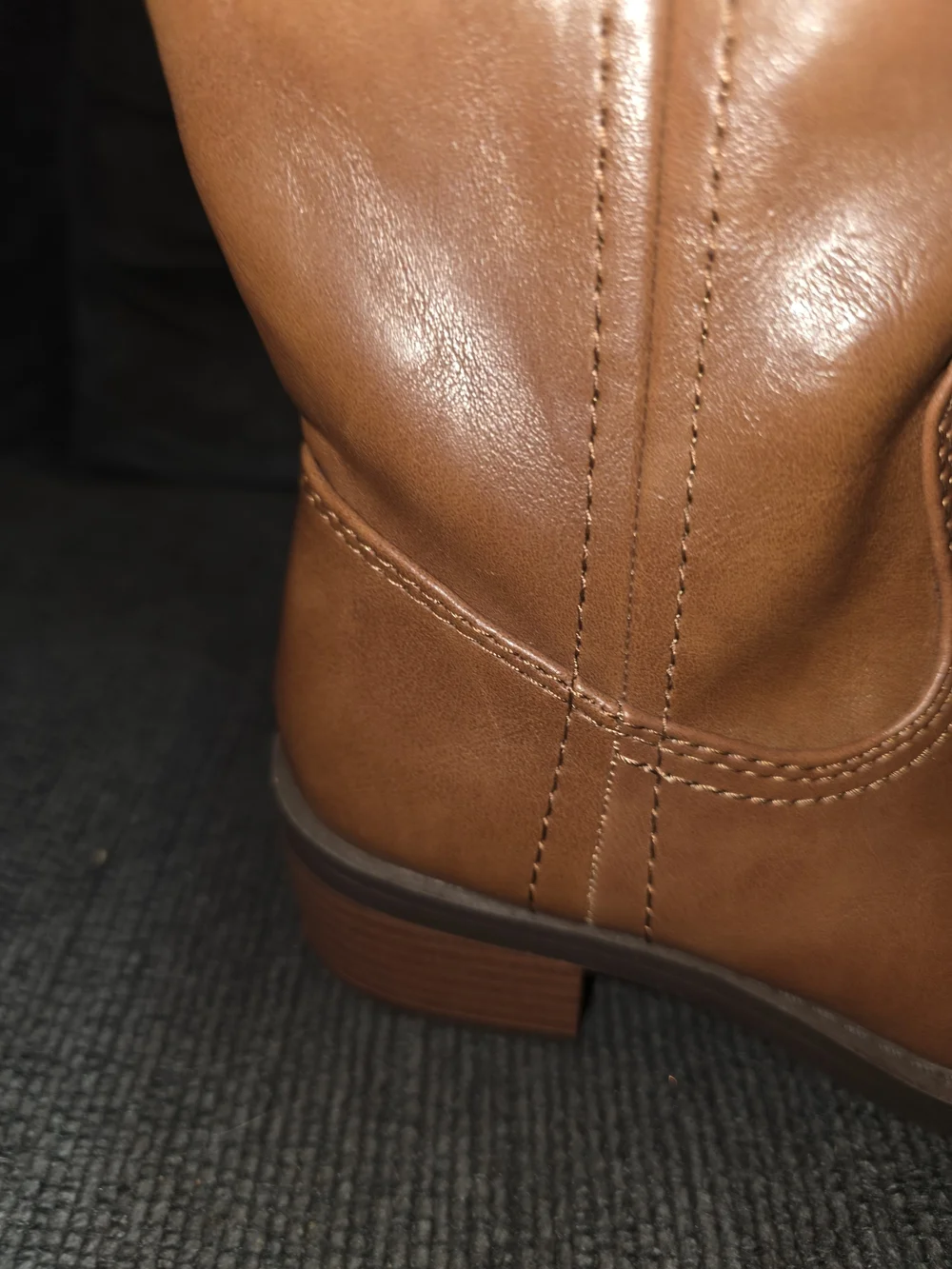 Girls Size 13 Brown Tall Faux Leather Riding Boots Youth Western Wonder Nation